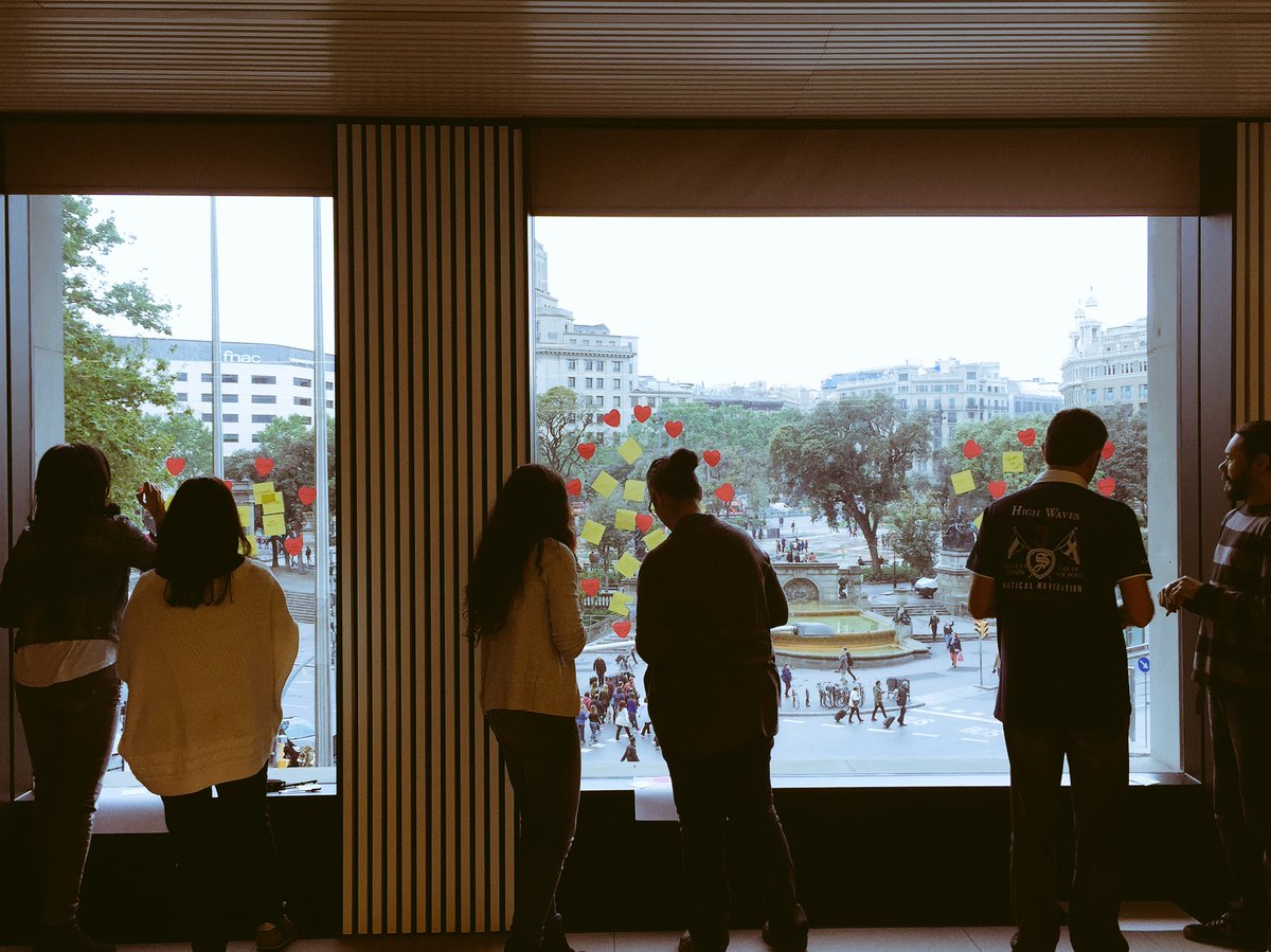 lizBCN's tweet photo. Kicking off the refinement phase of the Edu_Hack proposals! #cocreation #mSchoolsEduHack @mSchools_MWC https://t.co/RTZ3PVVPx9