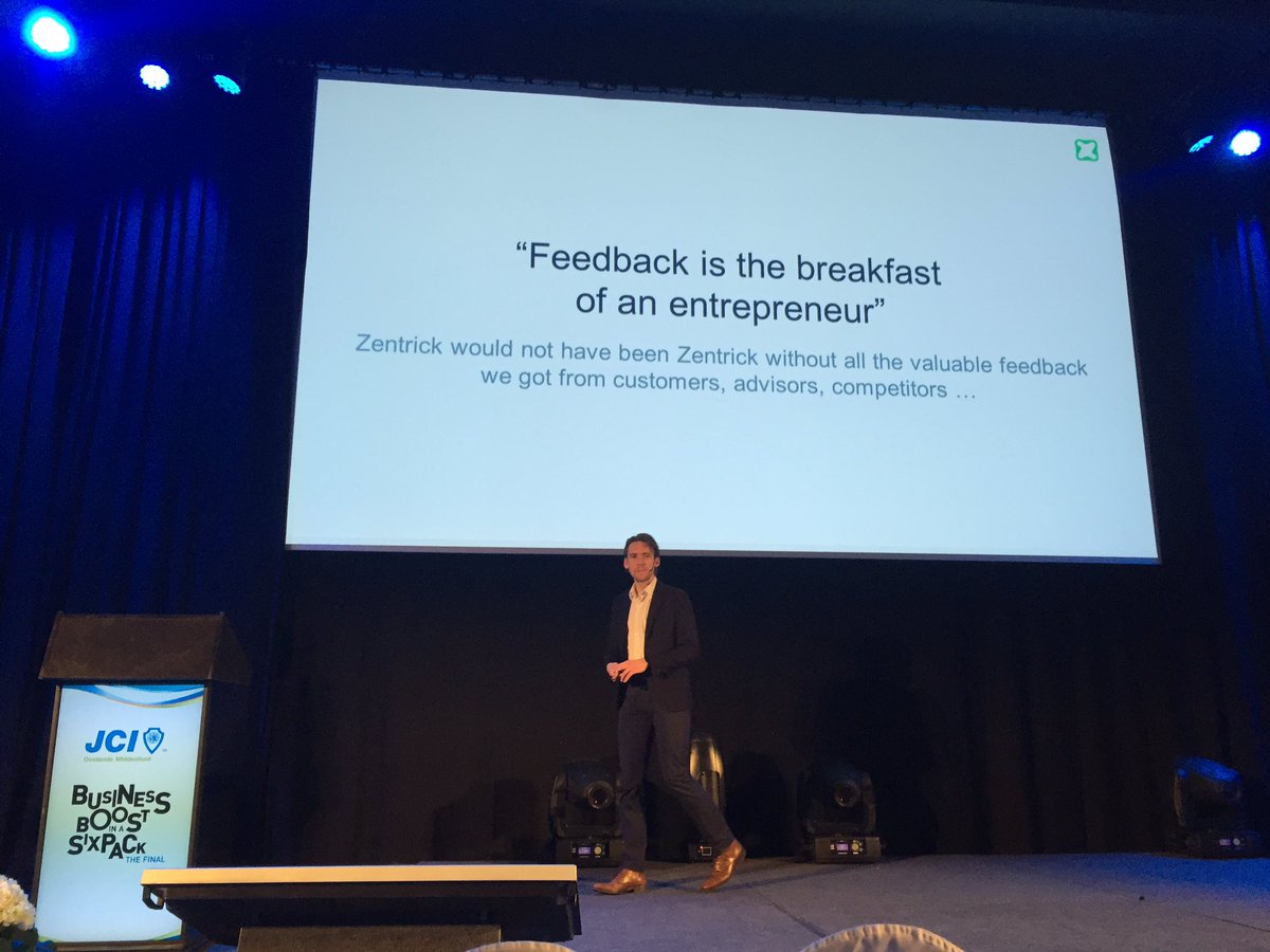 "Feedback is the breakfast of an entrepreneur" <a href="/FrederikNeus/">Frederik Neus</a> from <a href="/zentrick/">Zentrick</a> #bndag