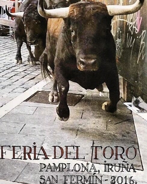 tauraula's tweet photo. Cartel Feria del Toro de Pamplona 2016 https://t.co/ZJcUiR1dRp