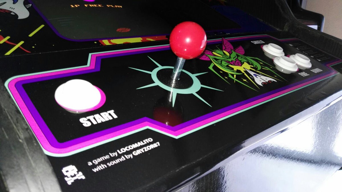 Así luce #Verminest de <a href="/Locomalito/">Locomalito (mostly offline)</a> y <a href="/Gryzor87/">Gryzor87</a> en su Arcade Dedicada #ArcadeCon #Brutal