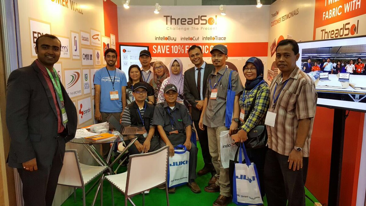 threadsol's tweet image. Day 4! We welcomed the whole PAN brothers team at #indointertex #indonesia hall A3 booth 17.