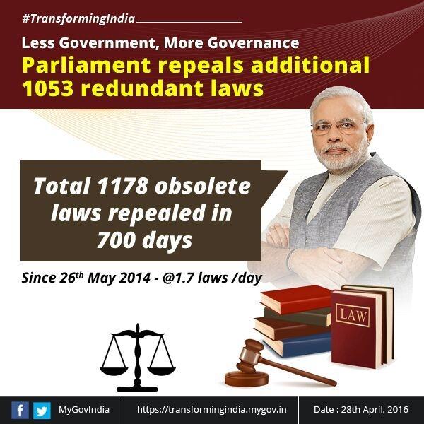 #TransformingIndia - Less Government, More Governance
narendramodi.in/category/infog…