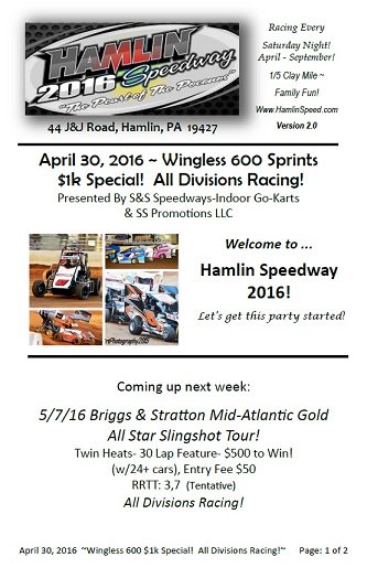 HamlinSpeed's tweet photo. Notice Wingless 600s- Warm Ups moved up to 4th group out! Download pics! $1k Special to Win up next!  #HamlinStyle https://t.co/t6NDf1hUVC
