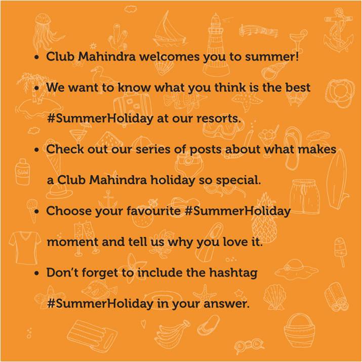 clubmahindra's tweet photo. Get ready to tell us how you would #SummerHoliday @ClubMahindra https://t.co/IoHmf3AypV