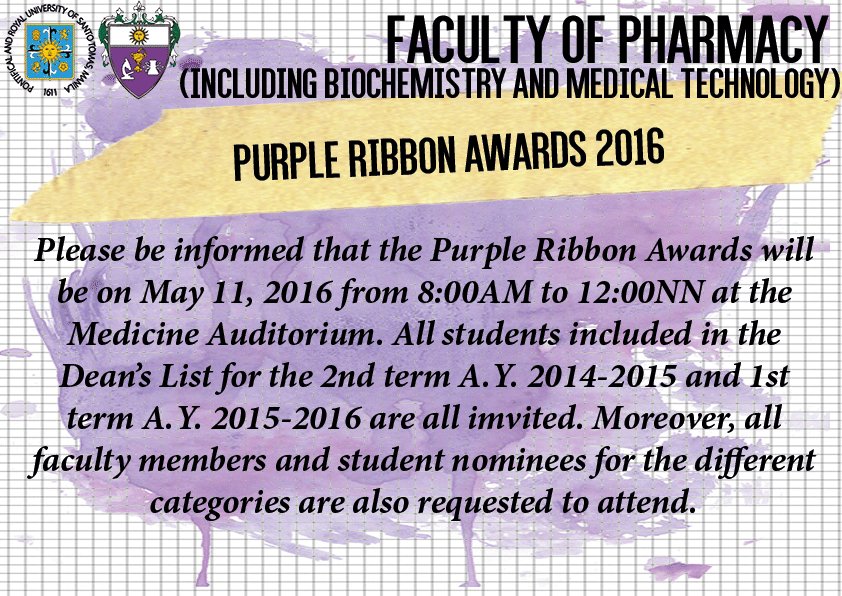 ustpharma's tweet photo. Re: Purple Ribbon Awards 2016 https://t.co/VxbiH5qsJQ