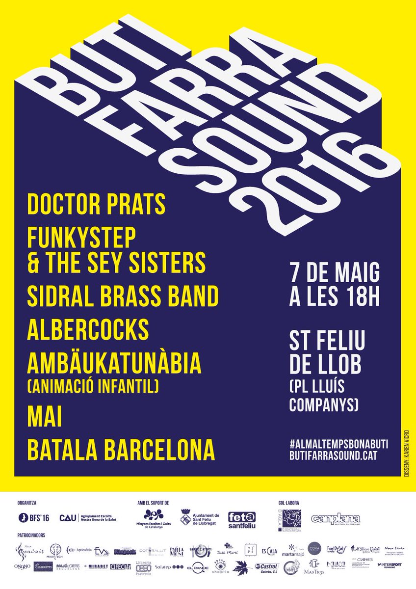 Una setmaneta per la gran nit a #SantFeliu ! Això ja està al caure! #almaltempsbonabuti #7demaig