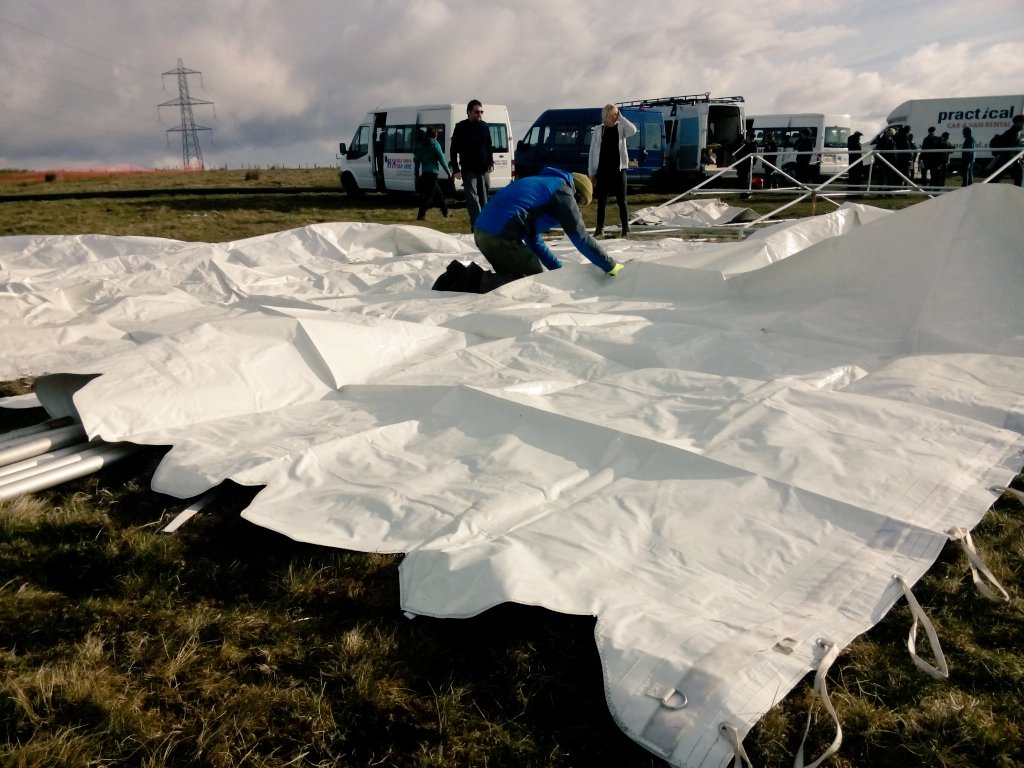 reclaimthepower's tweet photo. Tents and marquees popping up all over the site. We're starting to build another future here. Join us! #EndCoal https://t.co/VY0PTbFGvv