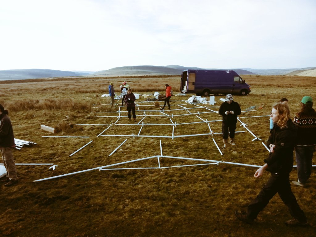 reclaimthepower's tweet photo. Tents and marquees popping up all over the site. We're starting to build another future here. Join us! #EndCoal https://t.co/VY0PTbFGvv