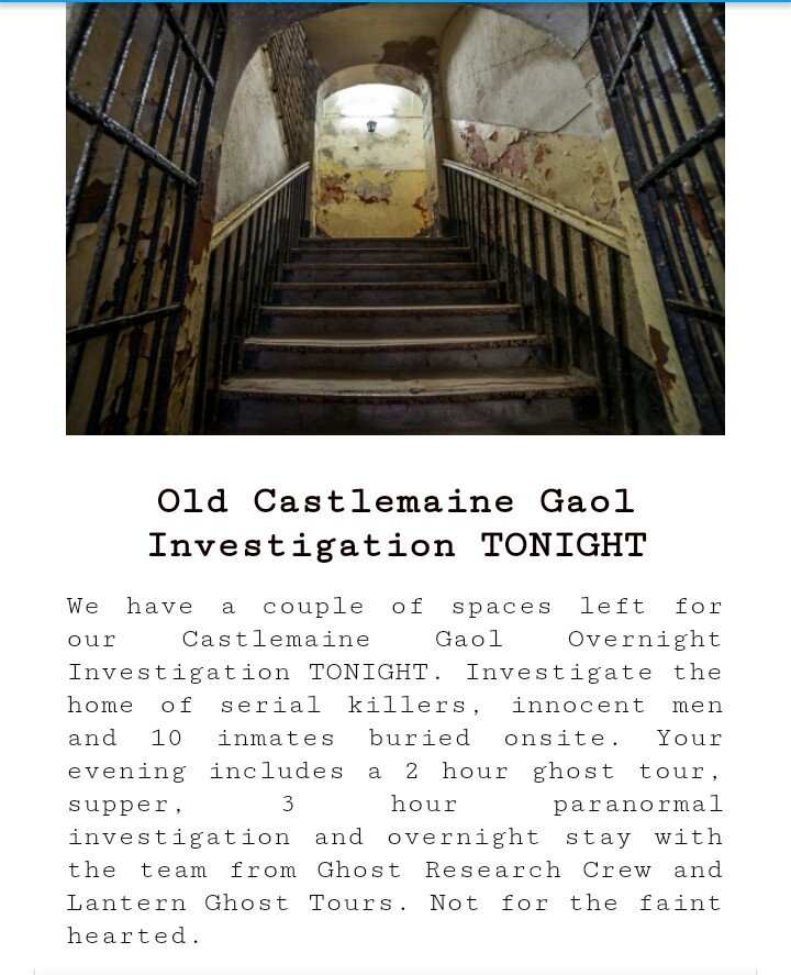 Thanks for the shout out <a href="/lanterntours/">Lantern Ghost Tours</a>.  Looking forward to our guests. The Team <a href="/GrcGhost/">Ghost Research Crew</a>  Happy Hunting