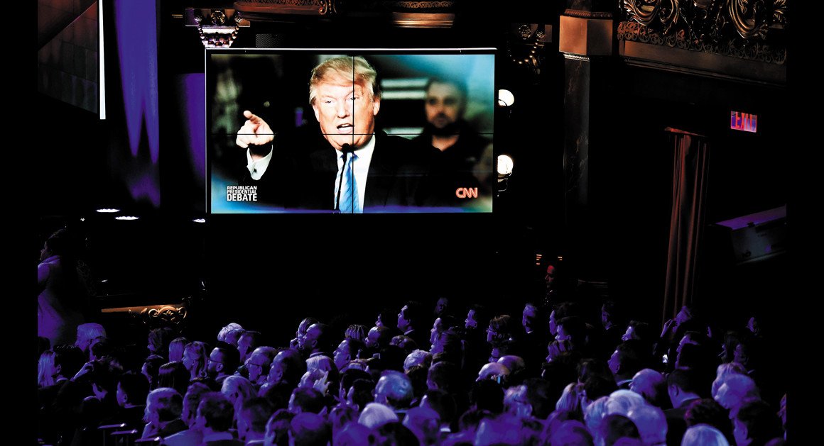 politico's tweet photo. Why I blame TV for Trump https://t.co/eW6RetPY3j via @POLITICOMag | Getty https://t.co/EfCEpxxWcS