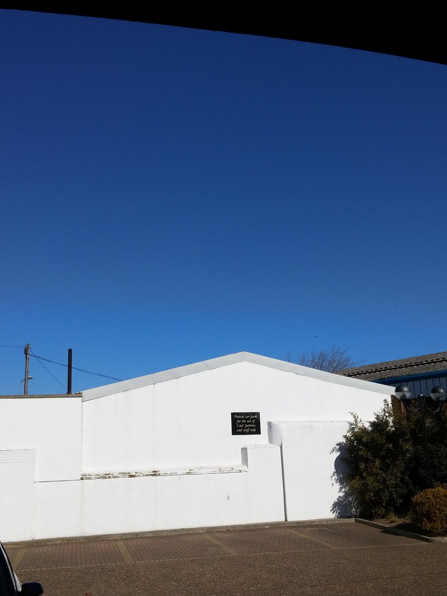 White walls, blue sky - looks like we're in the Mediterranean! Beautiful day here on the East Coast! #Lowestoft