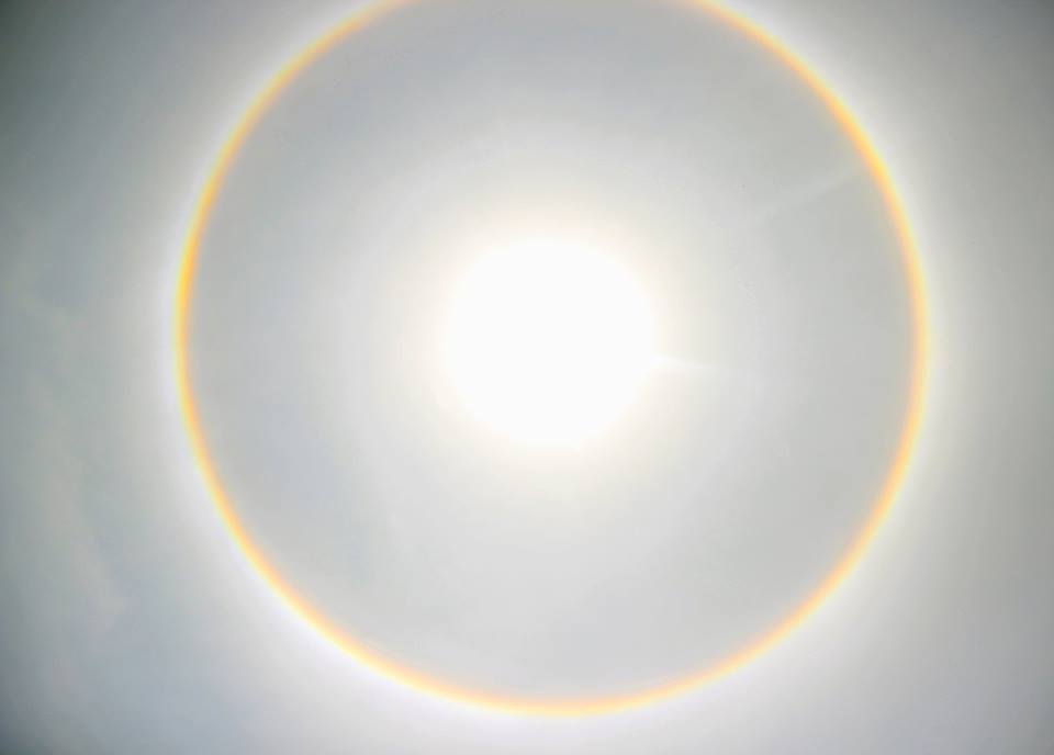 Sun Halo | Rainbow: Rainbow-hued halo spotted around Sun in Dehradun. Check  out the amazing view!