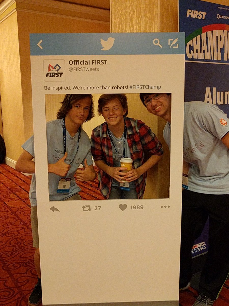 JMRobotics_5933's tweet photo. Of course you have to Tweet the Tweet from the @FIRSTweets Innovation Faire on Twitter! https://t.co/jloK1Uyqvq