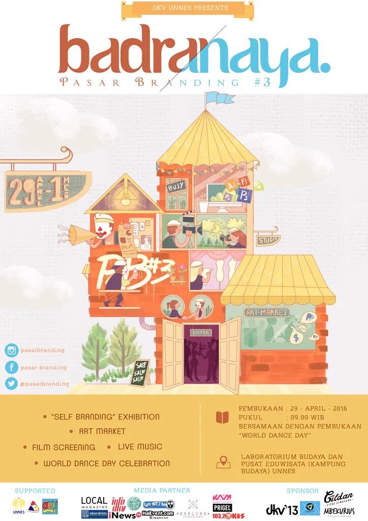 ilkomunissula's tweet photo. Ayo dateng ke @PasarBranding, 29 April - 1 Mei 2016 di Lab. Budaya dan Pusat Eduwisata UNNES. Seru! https://t.co/sN1eOwEynT