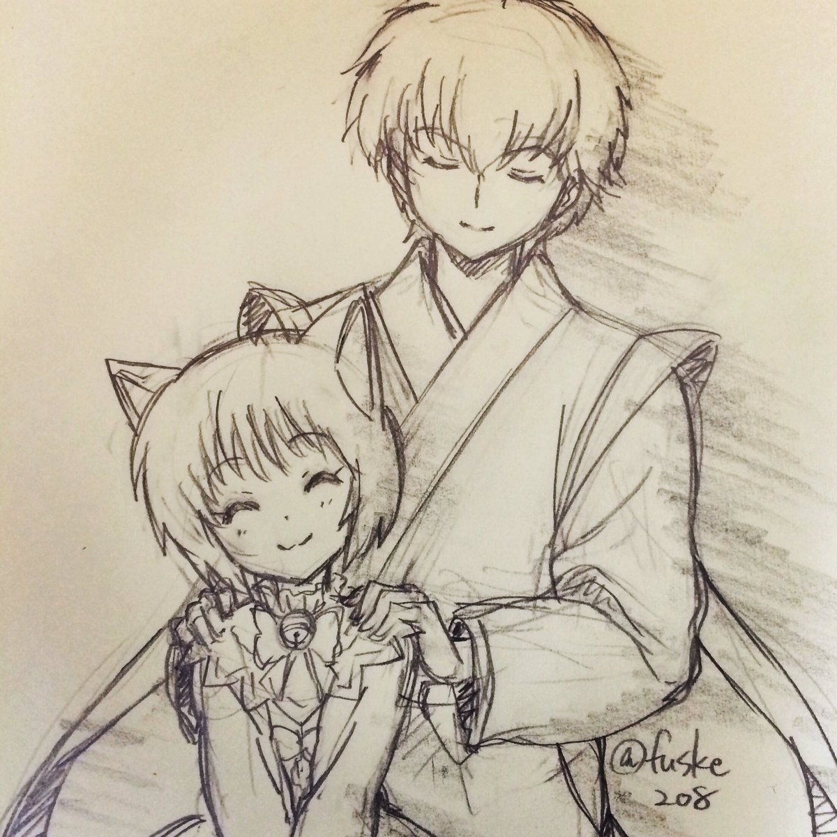 ふうすけ בטוויטר 休憩らくがき 清書しようかと思ったけどラフのままで止めておく