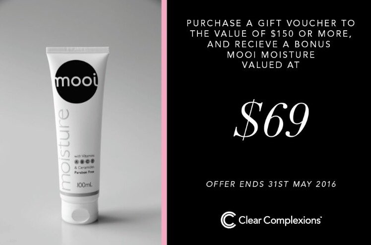 Purchase a Gift Voucher to the value of $150 or more &amp; receive a bonus mooi moisture valued at $69
#mothersdaysday
