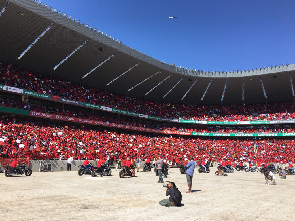 Poplak's tweet image. This launch is like smoking crack out of the tailpipe of an F16. #EFFManifestoLaunch