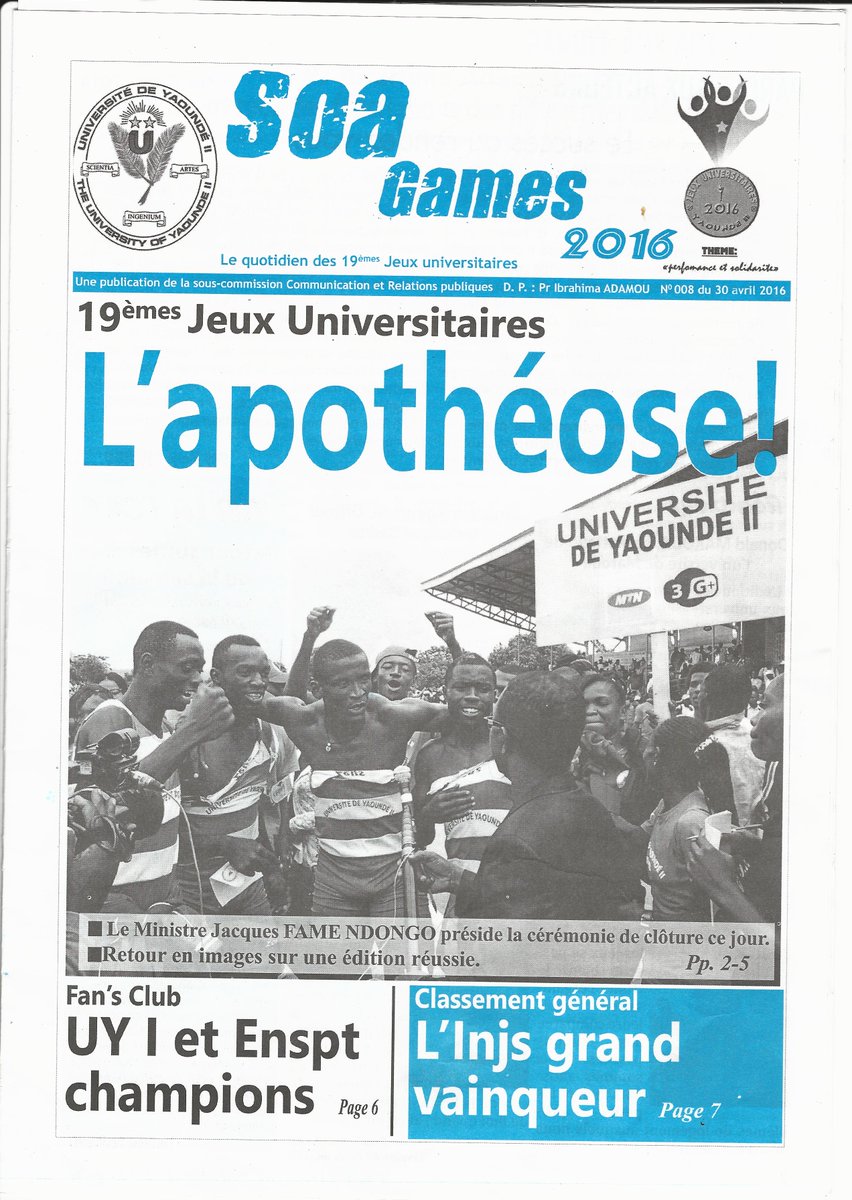 SOAGAMES2016's tweet photo. La plus belle histoire #JU2016 https://t.co/rBYyClCbA5