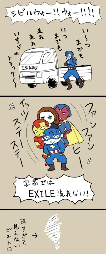 シビルウォーを観た私の脳内です 