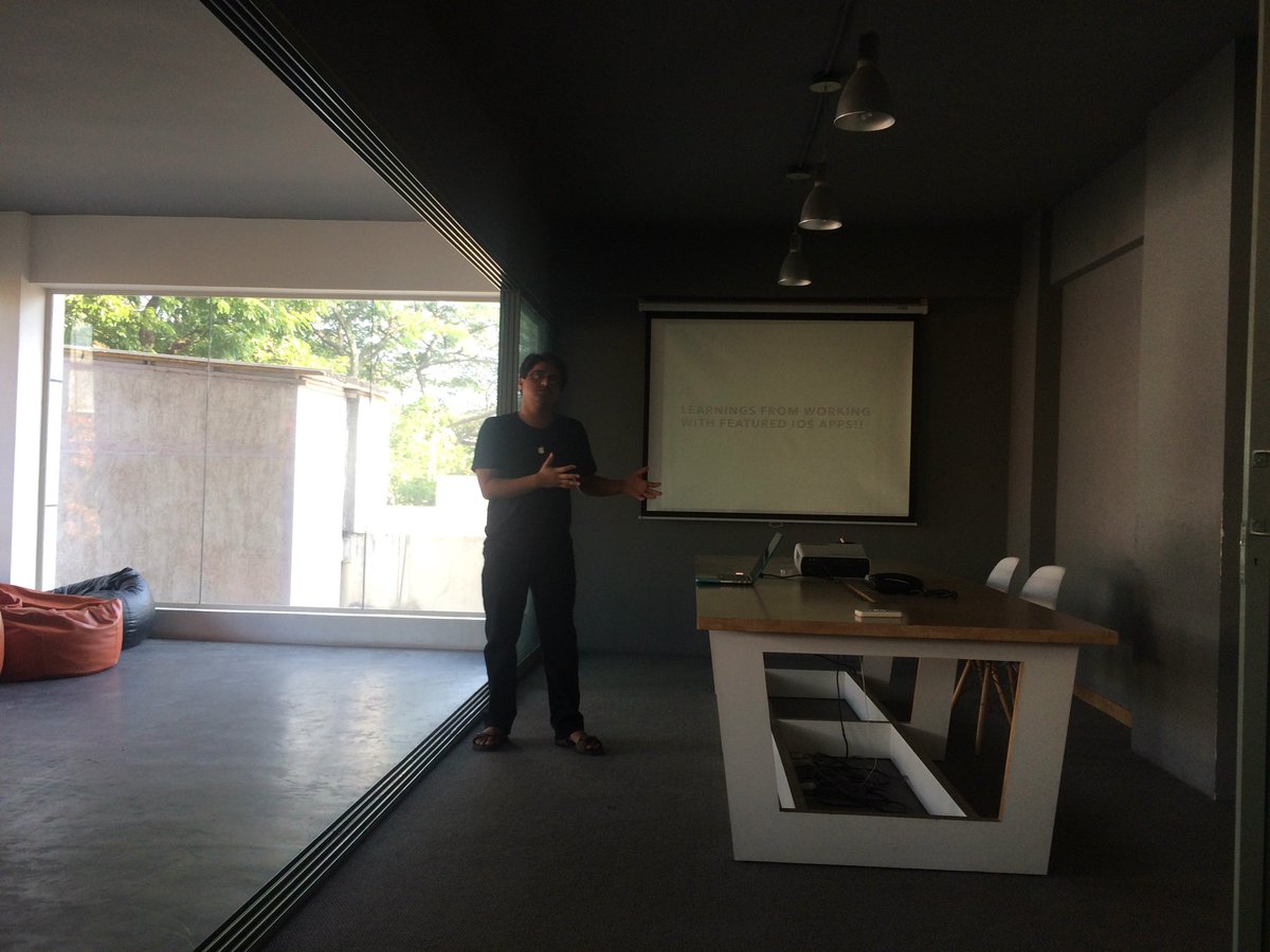 blriosdev's tweet photo. Neeraj giving a tech talk on  his experience @ Apple WWDC 2015
#iOS #iosdev #iOSMeetup#Bengaluru https://t.co/Ukgu76CGbm