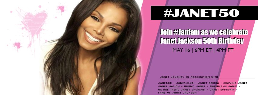 janetjourney's tweet photo. Wish Janet a Happy Birthday - We Are Trending @JanetJackson Event #Janet50 https://t.co/WgqkVUS6h5 … on May 16 https://t.co/f8d7ttVdpn