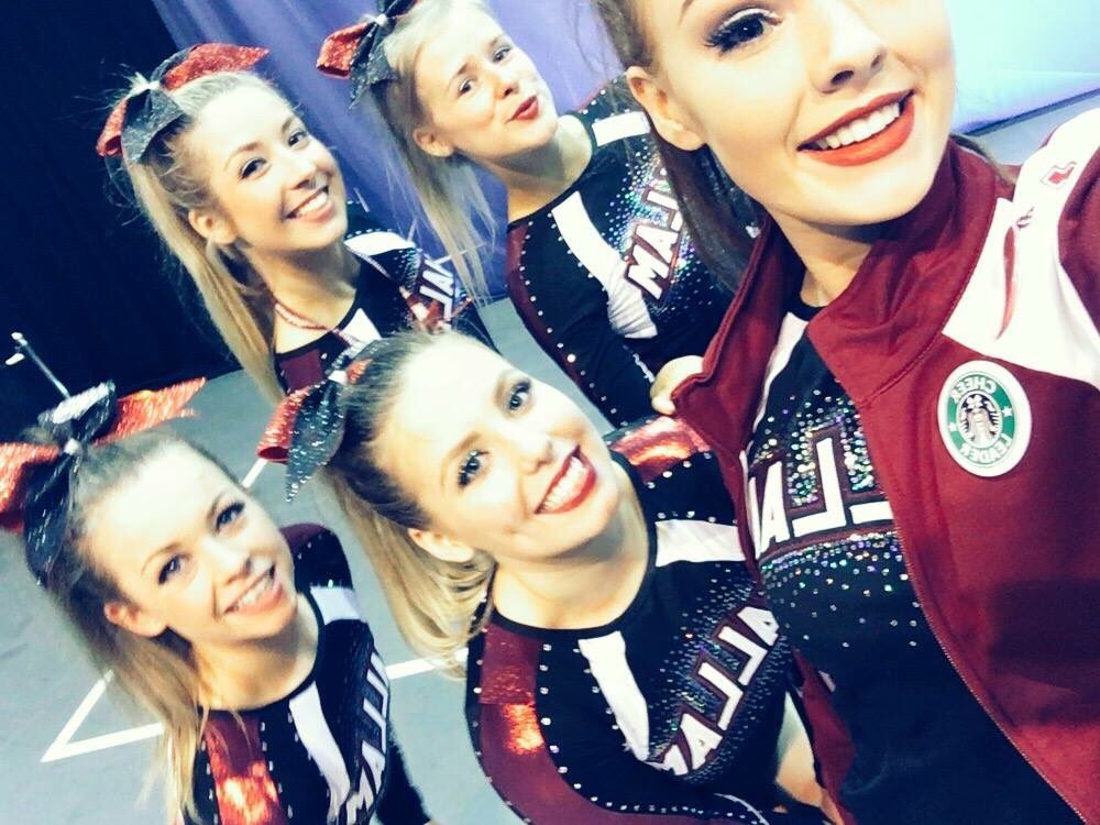 HallamCheer's tweet photo. #SeasonReview Stacey🎀 having new groups but getting through it to win grand champs, very proud of my stunt group!😃 https://t.co/7ZukdQkP1w