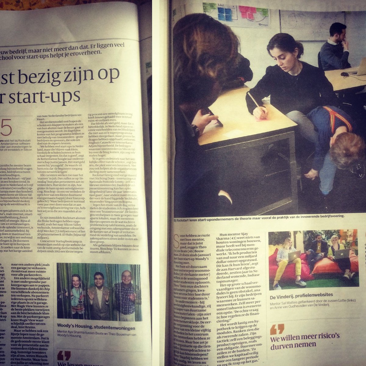 VebbuCo's tweet photo. Antonia, our co-founder in Volkskrant, one of the biggest dutch newspapers. @rockstart 
#vebbu #smartenergy #startup https://t.co/aWacxfhcAT