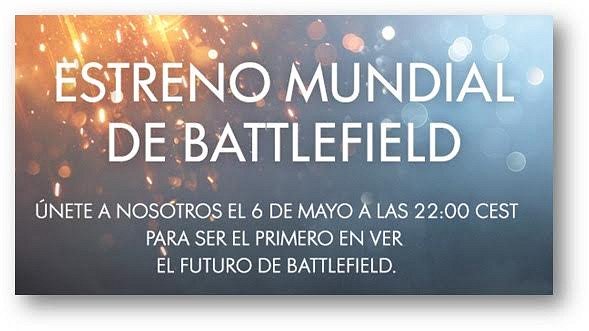 3djuegos's tweet photo. El 6 de mayo a las 22.00 (hora española) conoceremos Battlefield 5 https://t.co/jpp84CEwDg https://t.co/v0Nxf0MBSk