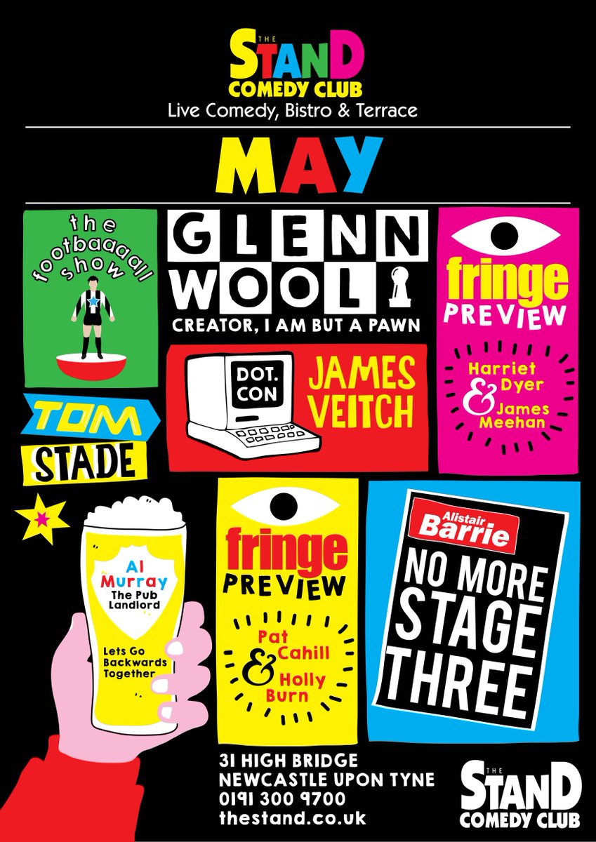 Happy_Hunch's tweet photo. 3 sleeps til @GlennWool @StandNewcastle + @veitchtweets @AlistairBarrie @TomStadeComic @Dyerlinquent &amp; MORE #comedy https://t.co/e6Yb2Mah4J