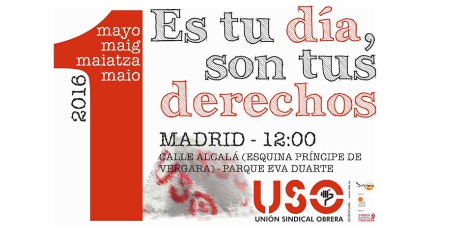 Mañana Fiesta 1º Mayo. Te esperamos 12h Manifestación Alcalá con Pp Vergara. Más que nunca #1Mayo #TudiaTusderechos