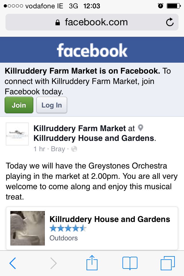 Greystones Orchestra's playing a preview of their upcoming concert, <a href="/KillrudderyFM/">Local Farm Market</a> 2pm today