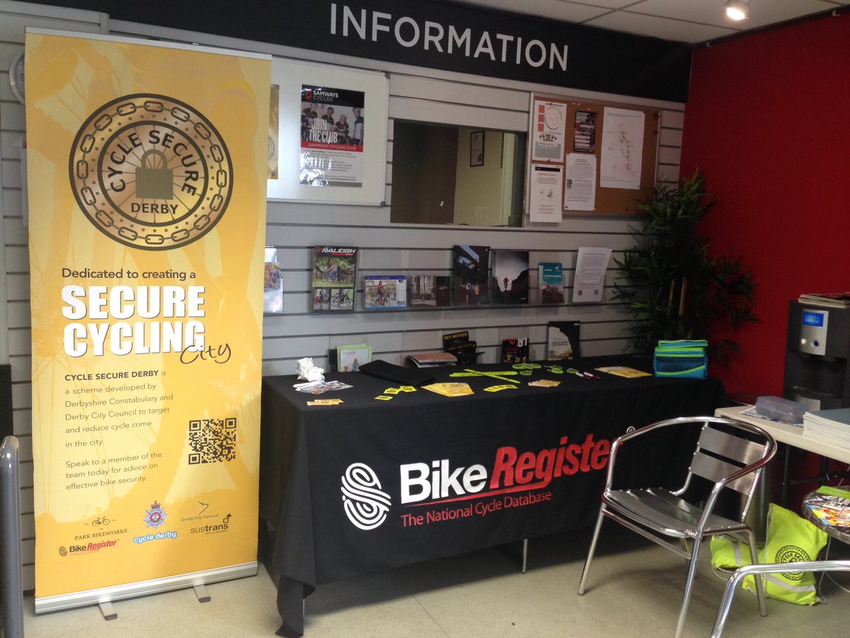 DarleySNT's tweet photo. Still time to come along and get your bike marked for free with @SamwaysCycles on Ashbourne Road https://t.co/BPxYFlh467