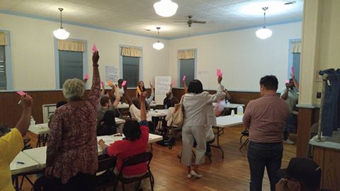TFCoalition's tweet photo. Community organization reps voted to approve a comprehensive Community Benefits Proposal on 4/28. #weareorganized https://t.co/cS70jITNTa
