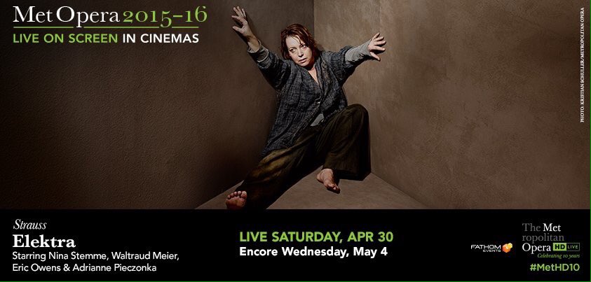 operafriends's tweet photo. Looking forward to @MetOpera #MetHD10 #Elektra @EmpireCinemas in B'ham later. Absolutely no idea what to expect ... https://t.co/fDoKKSOXsm