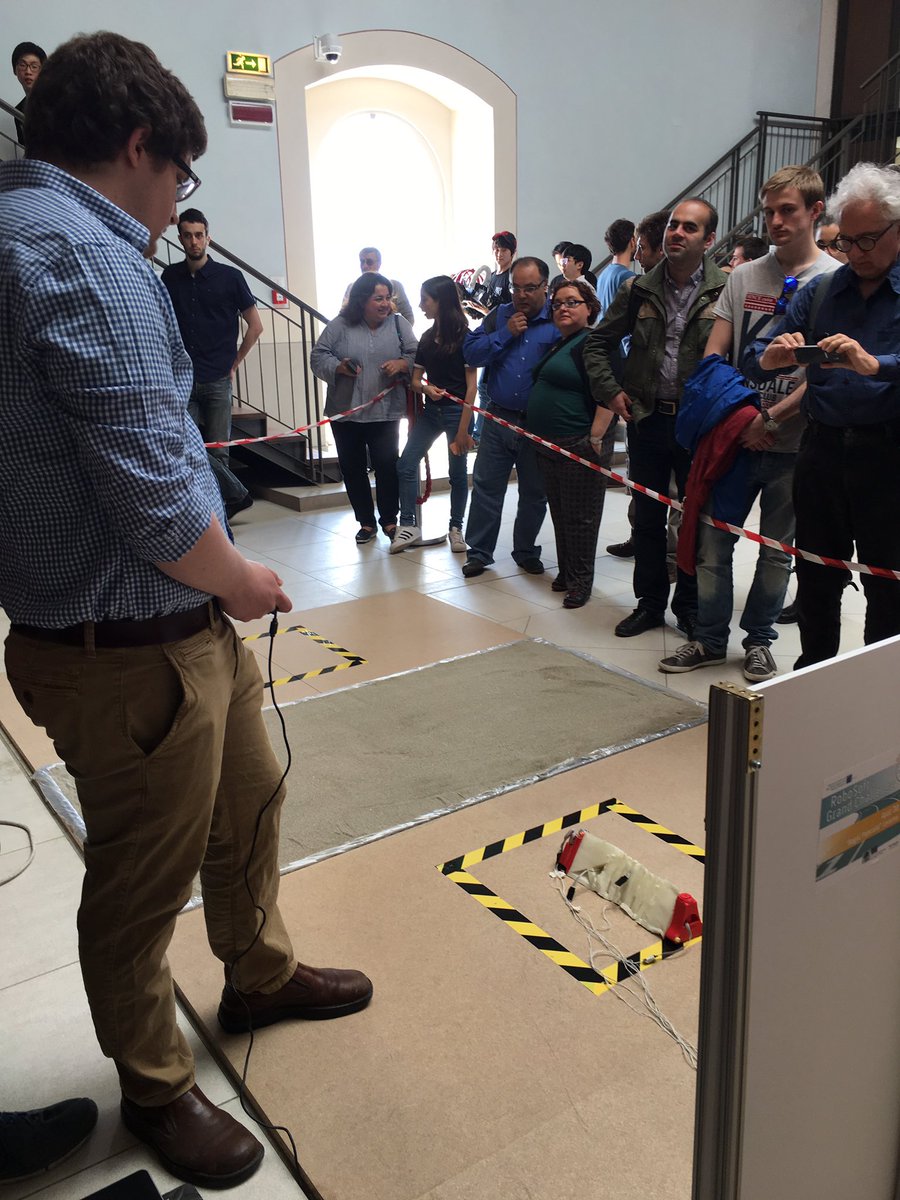 whitwhitwhittt's tweet image. @TuftsASEgrad @CMDonatelli PACBot on the course ready to compete #softroboticsweek2016