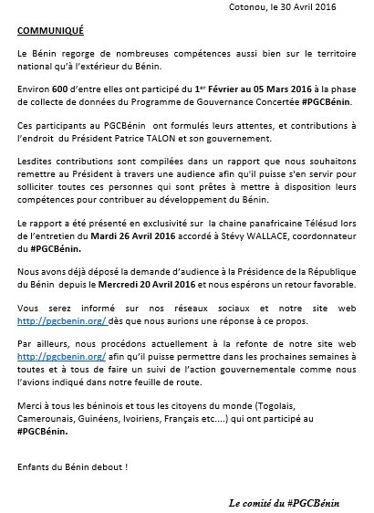 pgcbenin's tweet photo. Le comité a pu finaliser ainsi un rapport complet qui présente les contributions des participants au #PGCBenin https://t.co/qToTIuJ5HE