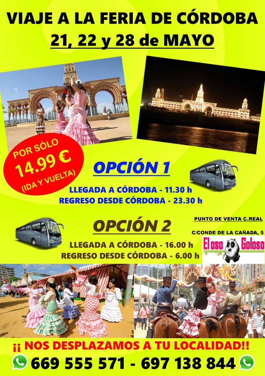 ENTRAFIESTASCR's tweet photo. NOS VAMOS A LA FERIA DE CÓRDOBA!!

TE VIENES? https://t.co/q97YR6k3Bf