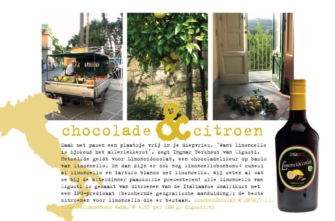 Trots op dit lekkere chocolade nieuws in #delicious magazine. #limoncello digusti.nl/limoncello/lim… #digusti