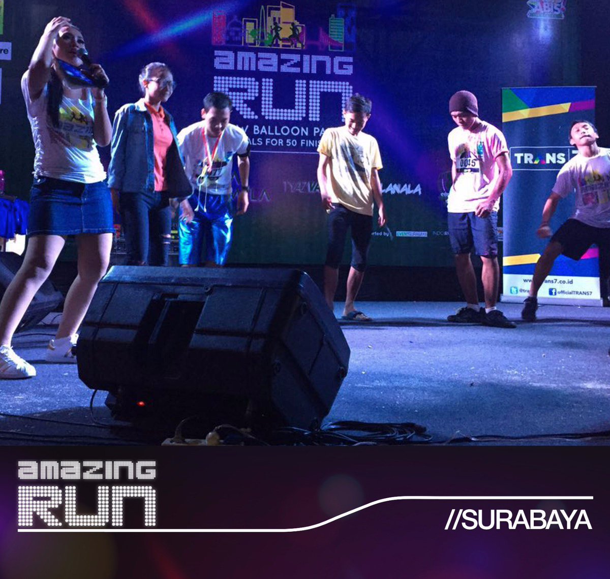 TRANS7's tweet photo. Biar makin seru, saatnya games! #AmazingRunSBY https://t.co/dSzJqHUANt