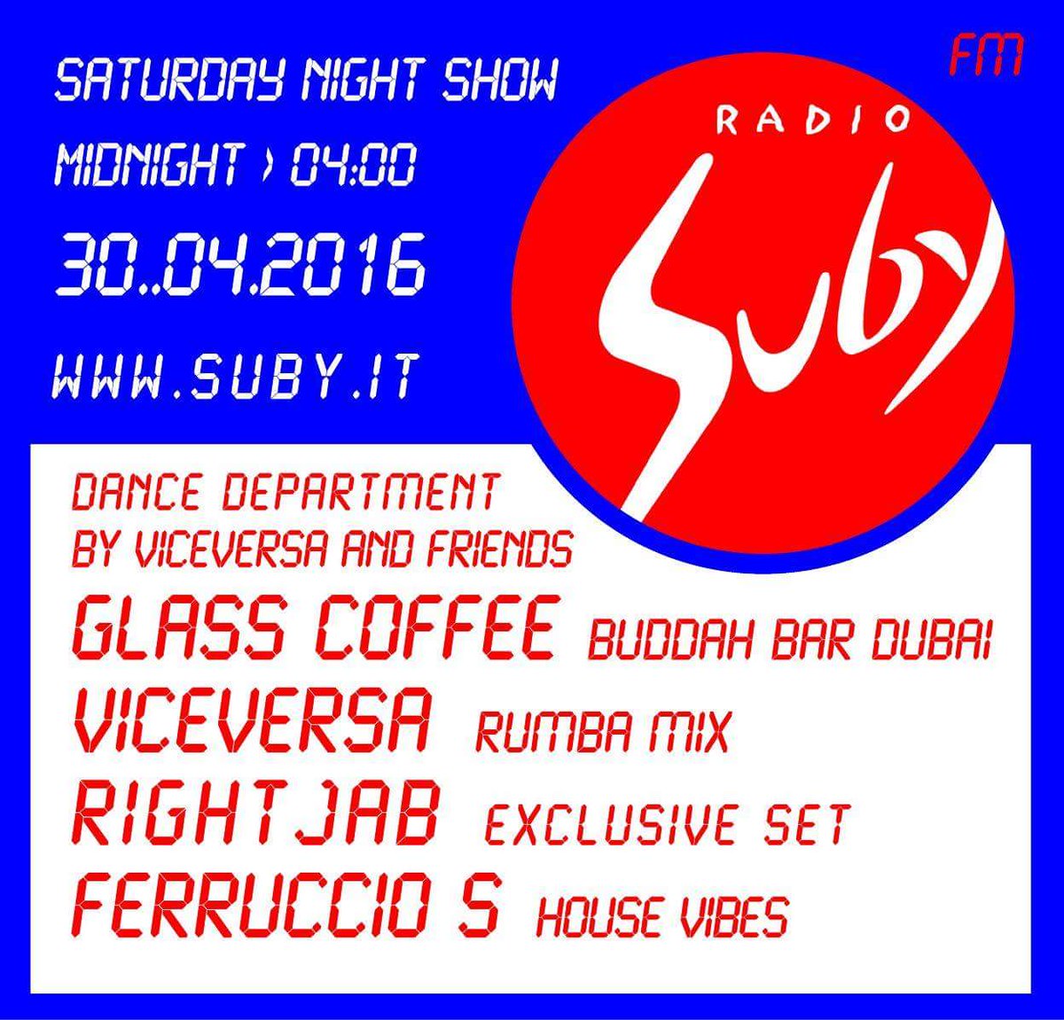 RightJabMusic's tweet photo. Tonight don't miss our DJ Set on air on Radio Suby! #RightJab #techno #groove #deephouse https://t.co/xh5GZBEnD4