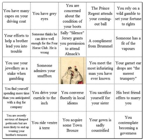 How to tell if you’re in a #GeorgetteHeyer novel #georgetteheyerbingo #regencyromance #romance