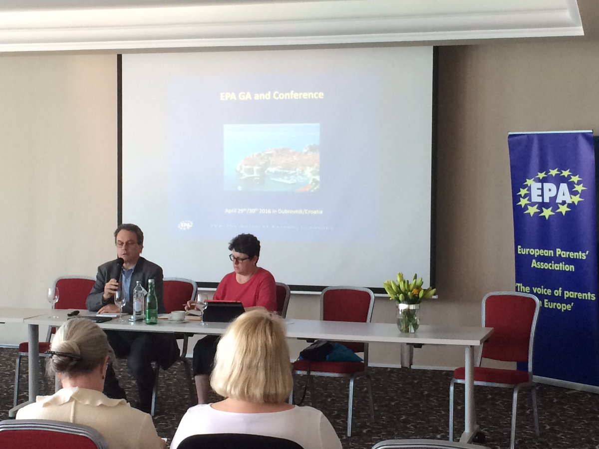 vpetuya's tweet photo. #FAPAE/EIGEF assisting as Full Member to the General Assembly of @EUPARENTS. #epa_dubrovnik #euparents2016 https://t.co/JYgdaT5H7J