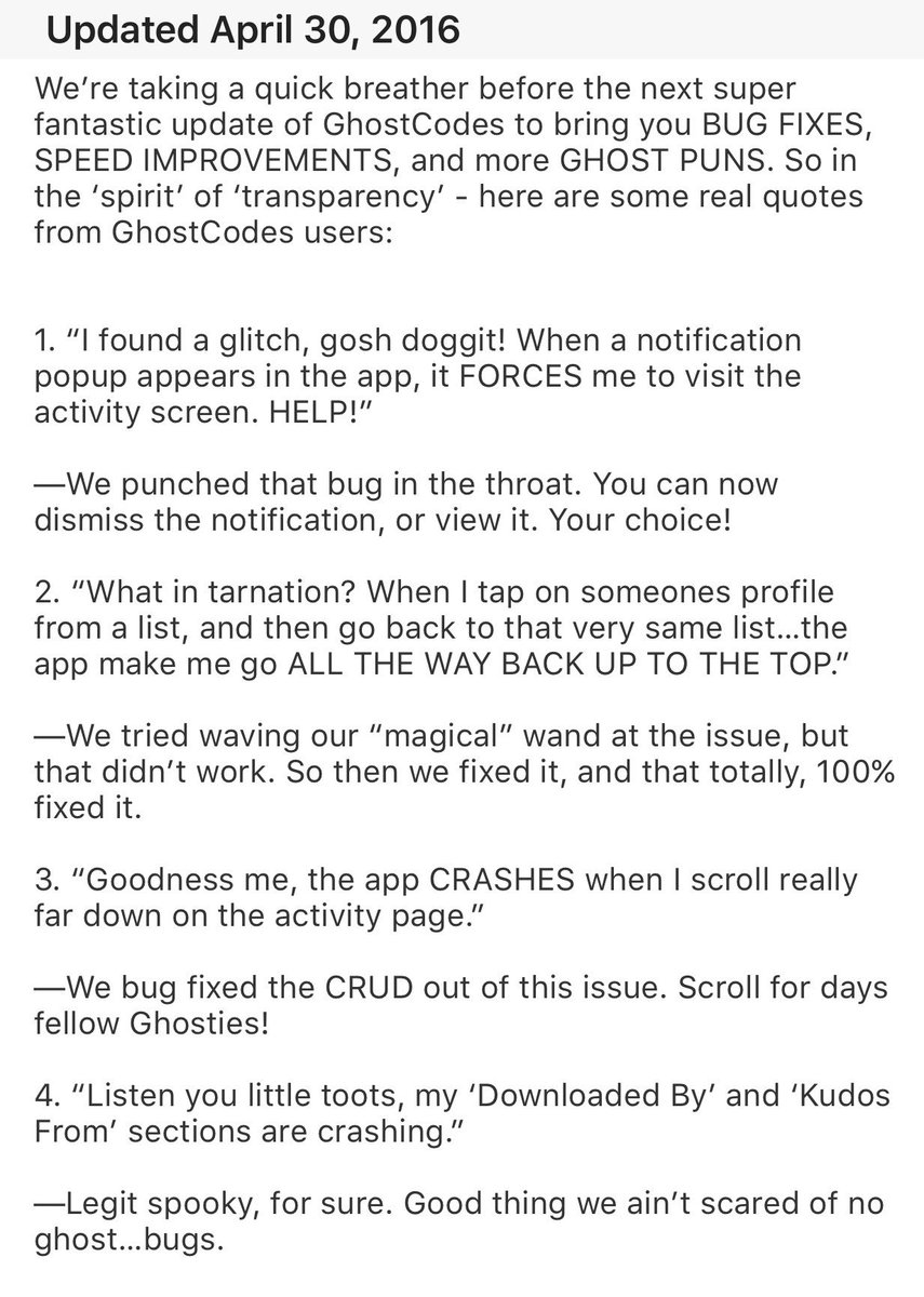 GhostCodesApp's tweet image. Our new BUG FIX update addresses all the glitches from our launch version, and more! Available now! #GhostCodes