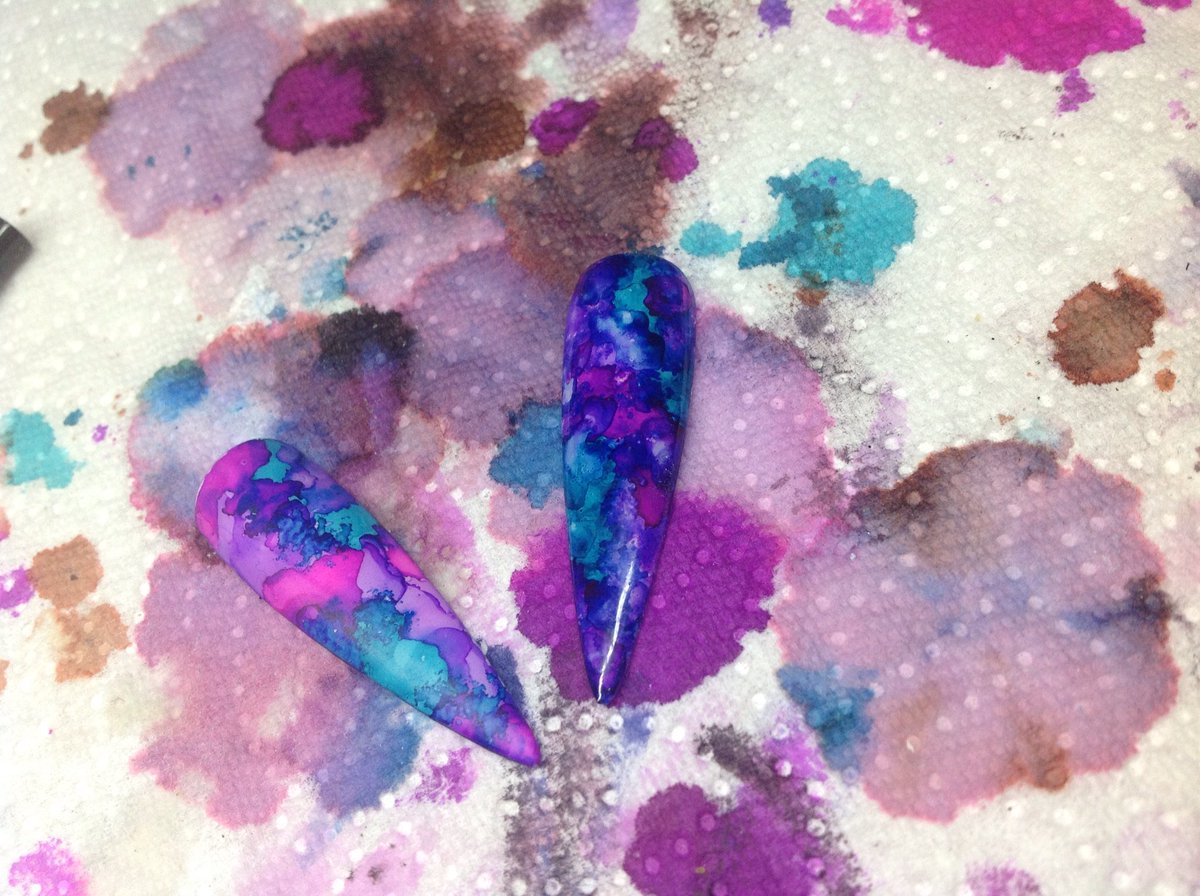 #nailart #nailsbyrose #marble #alcoholink