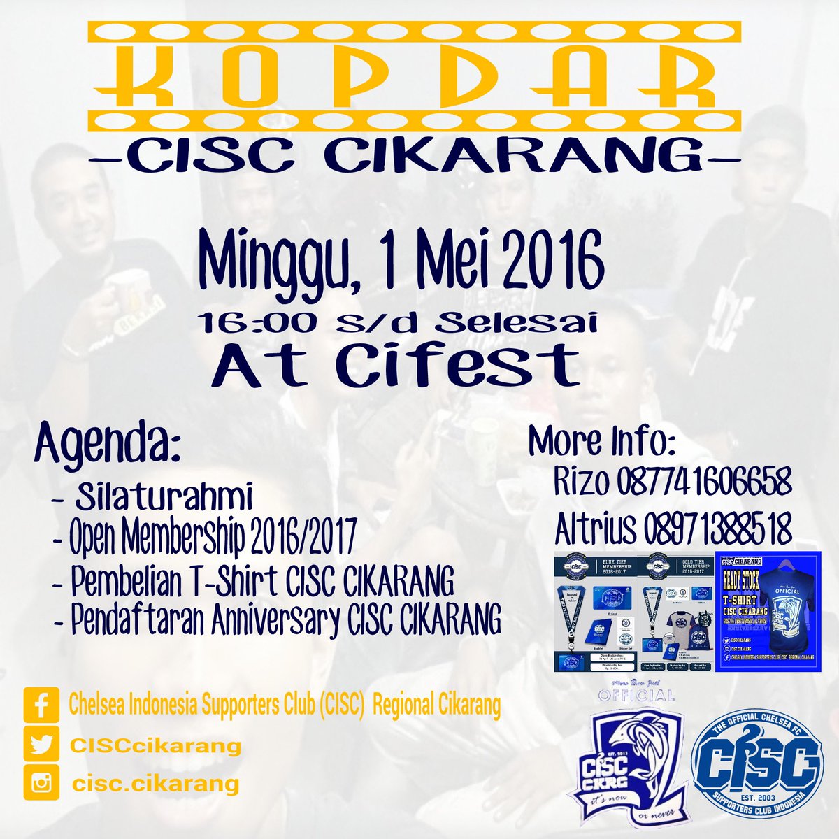 CISCcikarang's tweet photo. Today !!
Kopdar #CISCckr
16:00 s/d selesai
At Cifest
#ThisIsCISC #cisccikarang #R3UNITE https://t.co/3spOEmiT7R