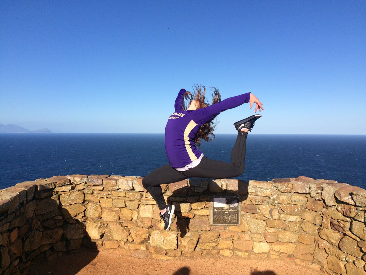 lizav1's tweet photo. A little 'nastics at the south-western most point of Africa #sorryback #forgotimold https://t.co/L5C0sN3KA5