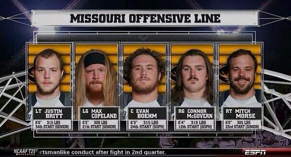 RockMNation's tweet photo. Congrats to all these big, beautiful, weird #MizzouMade men, 4/5 getting drafted from that 2013 OL is awesome! https://t.co/Wn2LhbSP98