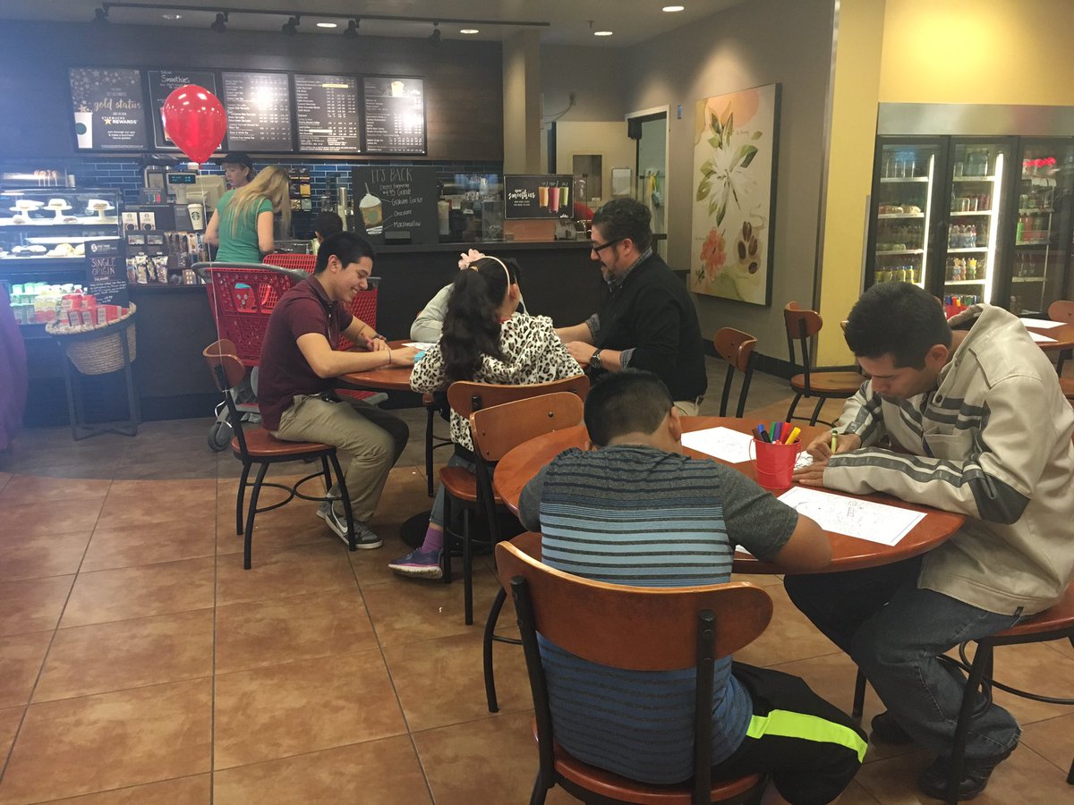 TiffanyT0853's tweet photo. TMEric coloring w/ our guests! The Coloring Event is a Hit 🎯@MaeBugarin1 @T0853KelliBrown #crayolaevent #targetcafe https://t.co/hstC3scDKF