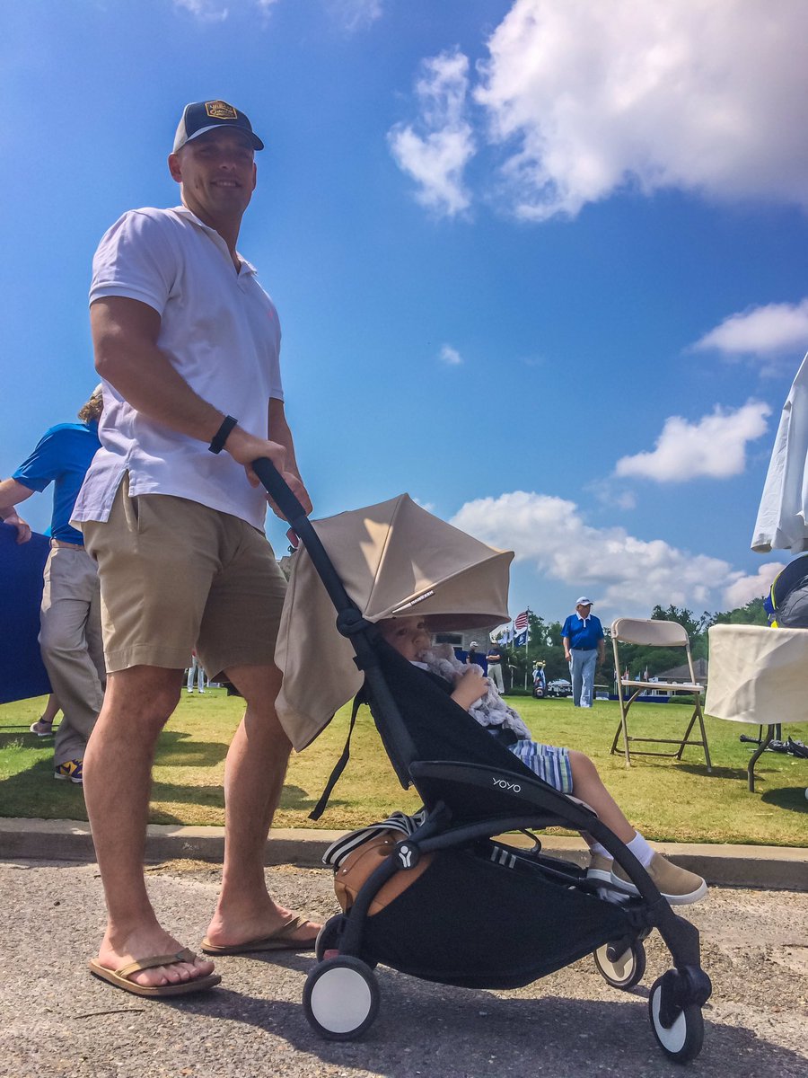 AnneCutler's tweet image. Who&apos;s the stud with the stroller? @Zurich_Classic @BABYZENstroller @jrmason21010 #letsgoyoyo #babyzenlife #stpartner