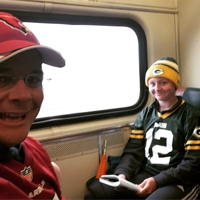 mrlosik's tweet photo. On the way to #nfldraft2016 in Chicago. #nfldraftface #birdgang #azcardinals #gopackgo #tw… https://t.co/yfnvRr9ca8 https://t.co/io0ajz2QI5